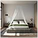 Zanzariera per letto 156 maglia 3 pcs Bianco Poliestere - Foto miniatura 2