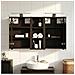 Set di Armadi da Bagno con lo scaffale 3 pcs 80 x 10,5 x 50 cm - Foto miniatura 4