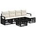 Set Divano da Giardino 6 pcs Nero polyrattan - Foto miniatura 1