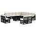 Set Divano da Giardino 14 pz Nero e Bianco Crema polyrattan - Foto miniatura 1