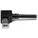 Cavo USB 2.0 A a B con angolare destro da 1 m - M / M - Foto miniatura 3