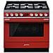 Cucina Elettrica CPF9GPR 6 Fuochi a Gas Forno Elettrico Dimensione 90 x 60 cm Colore Rosso  - Foto miniatura 5