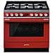 Cucina Elettrica CPF9GPR 6 Fuochi a Gas Forno Elettrico Dimensione 90 x 60 cm Colore Rosso  - Foto miniatura 6