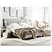 Letto Matrimoniale In Tessuto Grigio Chiaro La Rochelle - Foto miniatura 3