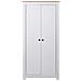 Armadio Bianco 80x50x171,5 cm Legno Massello Pino Panama Range - Foto miniatura 4