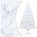 Albero di Natale Artificiale con Rami Spessi Bianco 150 cm PVC - Foto miniatura 1