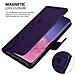 Custodia Compatibile Con Samsung Galaxy S10 In Lilla Scuro Fiore - Coperchio Protettivo In Design Floreale Con Chiusura Magnetica, Funzione Stand E Slot Per Carte - Foto miniatura 2
