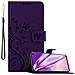 Custodia Compatibile Con Samsung Galaxy S10 In Lilla Scuro Fiore - Coperchio Protettivo In Design Floreale Con Chiusura Magnetica, Funzione Stand E Slot Per Carte - Foto miniatura 4