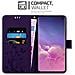 Custodia Compatibile Con Samsung Galaxy S10 In Lilla Scuro Fiore - Coperchio Protettivo In Design Floreale Con Chiusura Magnetica, Funzione Stand E Slot Per Carte - Foto miniatura 5