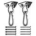 Heavy Duty Swing Ganci Ganci Set Di 2 Fissa In Acciaio Inox Hammock Ganci Con Vite 1000lb Capacit Di Calcestruzzo Insiemi Di Legno Playground Veranda Interni Esterni Sedile Trapeze Yoga Gym - Foto miniatura 1