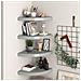Scaffali Angolari A Parete 4 Pz Grigi 35x35x3,8 Cm Mdf - Foto miniatura 1