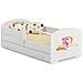 Letto Per Bambini Luk 160x80 Cassetto E Una Ringhiera+ Materasso E Giroletto Princess With Unicorn - Foto miniatura 1