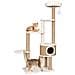 Albero per Gatti con Cuscino Lusso e Tiragraffi 148cm in Giunco - Foto miniatura 1