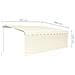 Tenda da Sole Retrattile Manuale con LED 4x3 m Crema - Foto miniatura 3