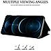 Custodia Compatibile Con Apple Iphone 13 In Tormalina Nera - Clear View Specchio Coperchio Protettivo Con Funzione Di Supporto Protezione A 360 Gradi - Foto miniatura 5
