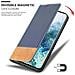 Custodia Compatibile Con Samsung Galaxy S20 In Blu Scuro Marrone - Coperchio Protettiva Con Chiusura Magnetica, Funzione Stand E Tasca Per Le Carte - Foto miniatura 7