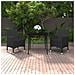 Set Da Pranzo Da Giardino 3 Pz Con Cuscini Polyrattan E Vetro - Foto miniatura 1