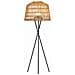 Lampada Da Terra Da Esterni Led 9w Amalfi 145 Battery Nero Bianco Caldo 2700k 1480xø490 Mm Fibre Naturali - Foto miniatura 1