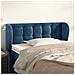 Testiera Ad Orecchio Blu Scuro 103x23x78/88 Cm In Velluto - Foto miniatura 1