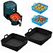 Tappetino Da Forno Quadrato Per Airfryer Con Silicone Antiaderente Black - Foto miniatura 5