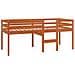 Letto A Soppalco Marrone Cera 75x190 Cm Legno Massello Di Pino - Foto miniatura 2