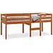 Letto A Soppalco Marrone Cera 75x190 Cm Legno Massello Di Pino - Foto miniatura 1