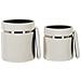 Set Di 2 Pouf Contenitore Camdenton Velluto Bianco Sporco - Foto miniatura 9