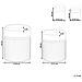 Set Di 2 Pouf Contenitore Camdenton Velluto Bianco Sporco - Foto miniatura 13