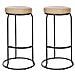 Sgabello Da Bar Set Di 2 Pelle Sintetica Beige Milroy - Foto miniatura 2
