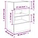 Mobile TV a Parete con Luci LED Rovere Fumo 40x30x60,5 cm - Foto miniatura 2