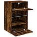 Mobile TV a Parete con Luci LED Rovere Fumo 40x30x60,5 cm - Foto miniatura 4