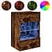 Mobile TV a Parete con Luci LED Rovere Fumo 40x30x60,5 cm - Foto miniatura 1
