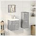 Set Mobili Da Bagno 3 Pz Grigio Cemento In Legno Multistrato - Foto miniatura 3