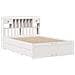 Letto Libreria Senza Materasso Bianco 140x190 Cm Legno Di Pino - Foto miniatura 3