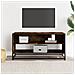 Mobile Tv Rovere Fumo 91x40x46 Cm Legno Multistrato E Metallo - Foto miniatura 3