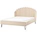 Letto Bouclé Ambillou 160 X 200 Cm Beige - Foto miniatura 6