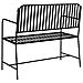 Panchina da Esterno Nera Metallo Standard Durevole - Foto miniatura 6