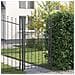 Cancello da giardino con blocco Grigio 100 x 175 cm Acciaio - Foto miniatura 2