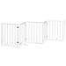Cancello Cani Porta Pieghevole Bianco 15 Pannelli 750 cm Pioppo - Foto miniatura 4