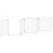 Cancello Cani Porta Pieghevole Bianco 15 Pannelli 750 cm Pioppo - Foto miniatura 5