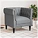 Poltrona Chesterfield Grigio chiaro 78.5 x 74.5 x 74.5 cm - Foto miniatura 2