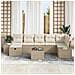 Set Divano da Giardino 8 pcs Beige 55 x 62 x 69 cm Poly Rattan - Foto miniatura 3