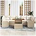 Set Divano da Giardino 8 pcs Beige Poly Rattan - Foto miniatura 3