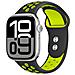 Bracciale Per Apple Watch 38 / 40 / 42mm Duo Sport In Silicone Morbido, Nero / Verde - Foto miniatura 1