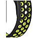 Bracciale Per Apple Watch 38 / 40 / 42mm Duo Sport In Silicone Morbido, Nero / Verde - Foto miniatura 5