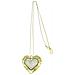 Collana Lunga A Forma Di Cuore In Cristallo Dorato Sw - Foto miniatura 1