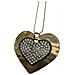 Collana Lunga A Forma Di Cuore In Cristallo Dorato Sw - Foto miniatura 4