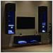 Unità TV da Parete 6 pcs Rovere Nero Legno multistrato - Foto miniatura 5