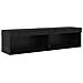 Unità TV da Parete 6 pcs Rovere Nero Legno multistrato - Foto miniatura 8