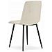 Sedia KARA - Moderna in velluto beige con gambe nere x 4 - Foto miniatura 5